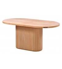 Masifart West 180 Lik Ufo Çizgili Oval Masa Cilasız Ham