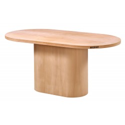 Masifart Data 200 Lük Kayın Ufo Oval Masa Cilasız Ham