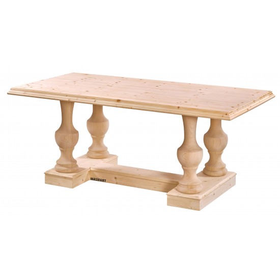 Masifart Trıe Ladin Masa Cilasız Ham