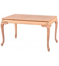 Masifart Novella 140 Lık Sabit Bombeli Oymalı Masa Cilasız Ham