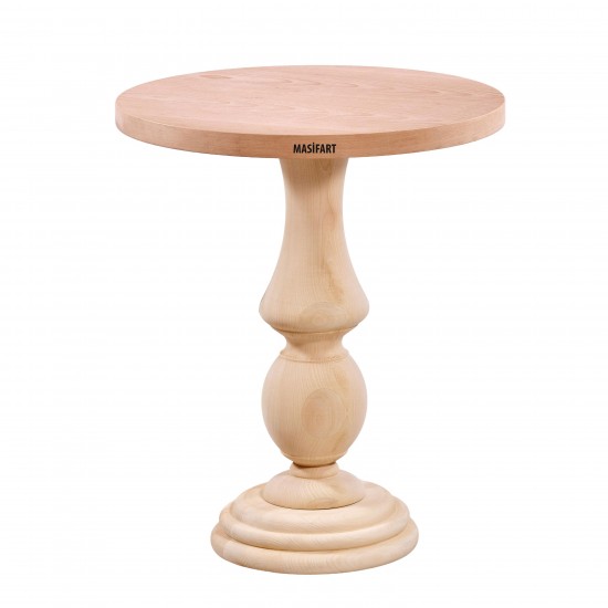 Masifart Plavia Yuvarlak Vazo Bistro Masa Cilasız Ham