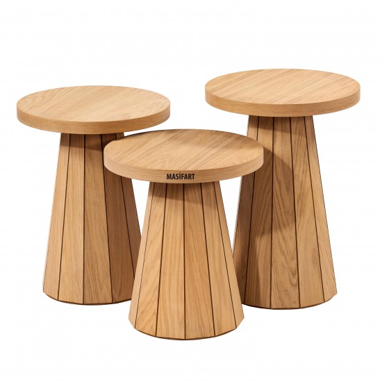 Masifart Pedis Meşe Line Zigon Cilasız Ham