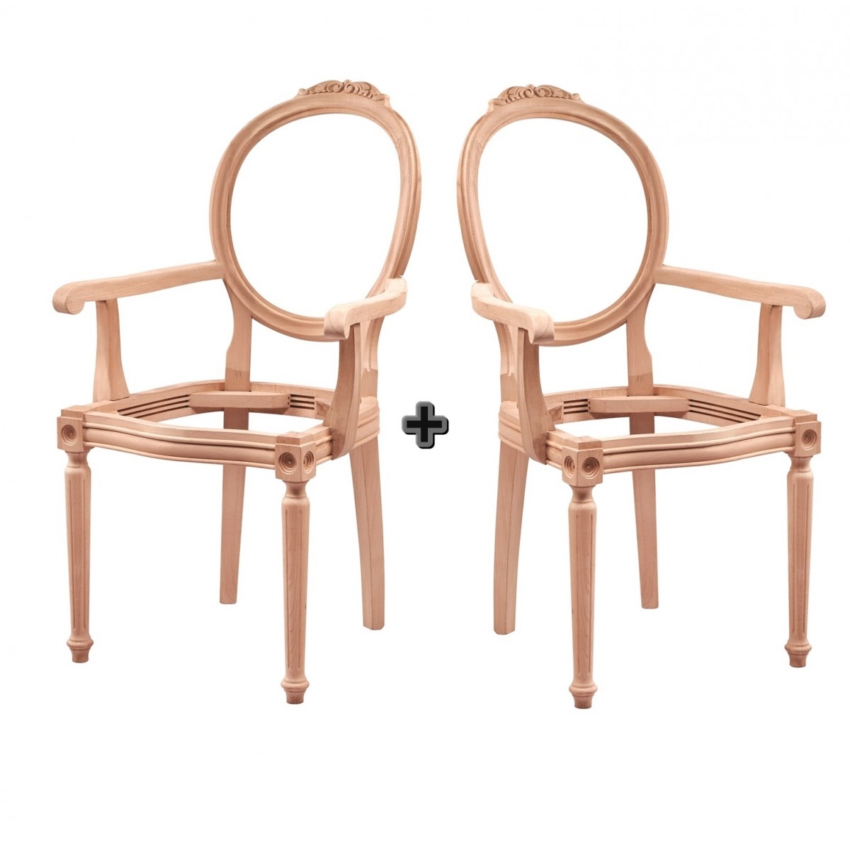 Sandalye Koltuk Masifart Besta Tornalı Oymalı Kollu