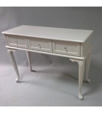 Masifart Akita 3 Çekmeceli Dresuar Makyaj Masası Beyaz Lake