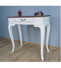 Masifart Ceviz Eskitme Tablalı Dresuar Beyaz 80 cm eskitme patina boya