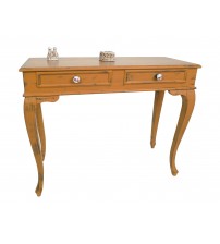 Masifart Latus 100 cm Hardal Eskitme Dresuar Çekmeceli Makyaj Masası