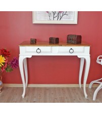 Masifart Karen 100 cm Çekmeceli Dresuar Çam Tablalı Makyaj Masası