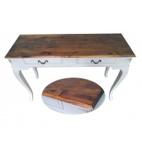 Masifart Pine 120 cm Çekmeceli Dresuar Çam Tablalı Makyaj Masası