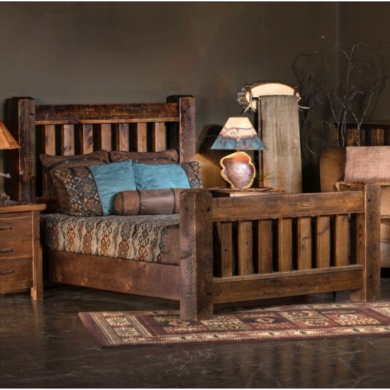 Masifart Ahşap Karyola Klasik Ahşap Kalın Latalı Çift Kişilik