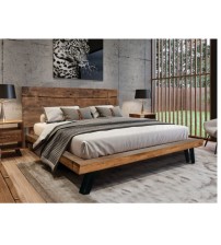 Masifart Kırlangıç Ahşap Karyola Klasik Çift Kişilik Masif Yatak Başlığı