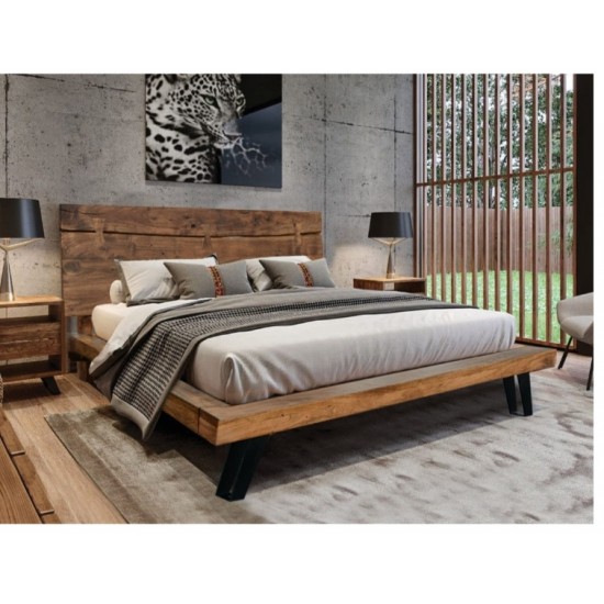 Masifart Kırlangıç Ahşap Karyola Klasik Çift Kişilik Masif Yatak Başlığı