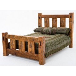 Masifart Bacata Ahşap Karyola Klasik Ahşap Yatak Başlığı Çift Kişilik