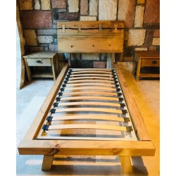 Masifart Kırlangıç Ahşap Karyola Klasik Tek Kişilik Masif Yatak Başlığı