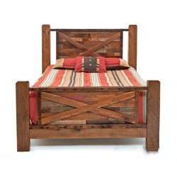 Masifart Nigra Tek Kişilik Ağaç Karyola Masif Ahşap