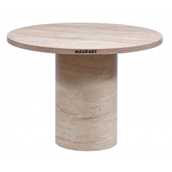 PAMELA YAPAY TRAVERTEN 90 LIK SİLİNDİR MASA