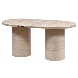 LAURA YAPAY TRAVERTEN 200 LÜK OVAL SİLİNDİR MASA