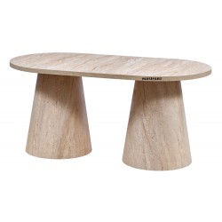 EDNA YAPAY TRAVERTEN 180 LİK OVAL FIÇI MASA