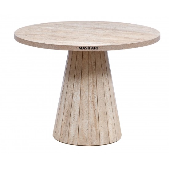 AGNES YAPAY TRAVERTEN 120 LİK GENİŞ LİNE MASA