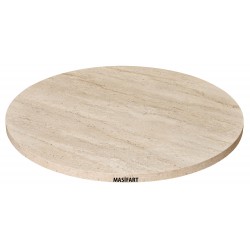 LUNA YAPAY TRAVERTEN 110 LUK YUVARLAK TABLA