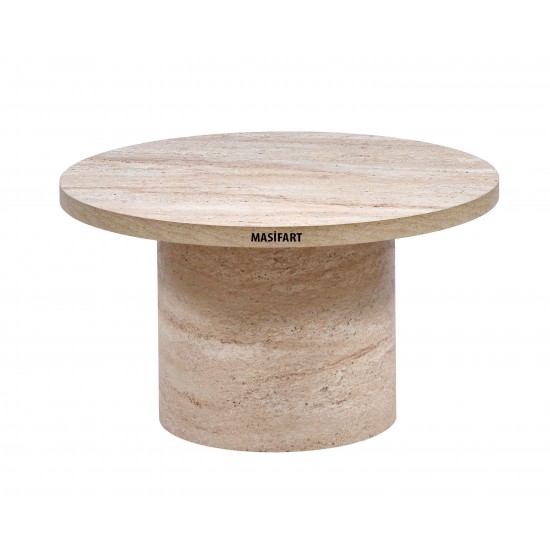 MİSTY YAPAY TRAVERTEN SİLİNDİR ORTA SEHPA