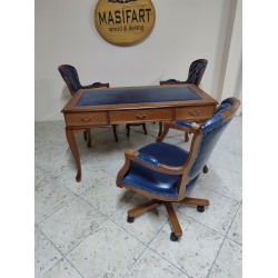 Masifart Nora Ahşap Çalışma Masa Takımı 5 parça