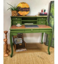 Masifart Sema Ahsap Calisma masası 110 cm Yeşil Eskitme