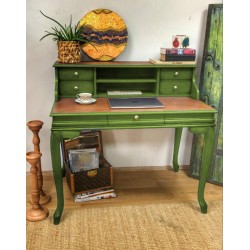 Masifart Sema Ahsap Calisma masası 110 cm Yeşil Eskitme