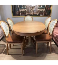 Masifart Theend 150 cm Oval Baba Ayak Masa + 5 li Sandalye Takımı