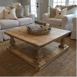 Masifart Pater Ahşap Orta Sehpa