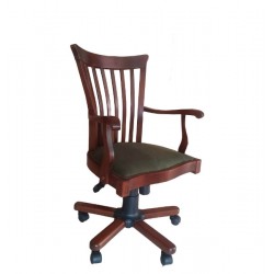 Masifart 7117 Çalışma Koltuğu Amortisörlü Ceviz Eskitme