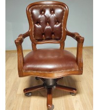 Masifart Worked Ahşap Klasik Ofis Çalışma Koltuğu Ceviz Makam Koltuğu