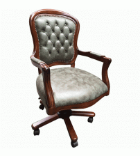 Masifart Alinda Ahşap Klasik Ofis Çalışma Koltuğu Ceviz Yönetici Koltuğu