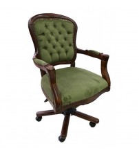 Masifart Mimoza Ahşap Klasik Çalışma Koltuğu Ceviz Ofis koltuğu