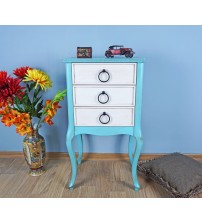 Masifart Daisy komodin Turquaz Eskitme Çekmeceli Telefonluk