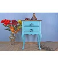 Masifart Diana komodin Çam Beyaz Eskitme Çekmeceli Telefonluk