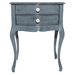 Masifart Paris Gri Eskitme Komodin Çekmeceli Telefonluk