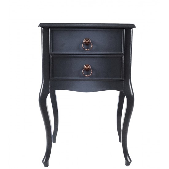 Masifart Leon Komodin Gölgeli Füme Lükens Çift Çekmeceli Telefonluk