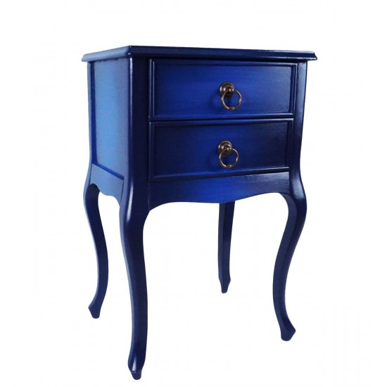 Masifart Leon Komodin Gölgeli Mavi Lükens Çift Çekmeceli Telefonluk