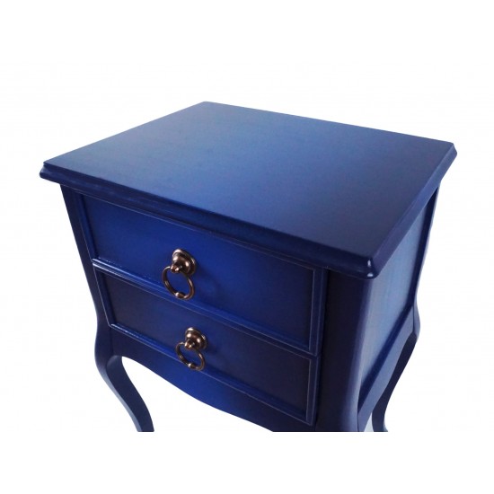 Masifart Leon Komodin Gölgeli Mavi Lükens Çift Çekmeceli Telefonluk