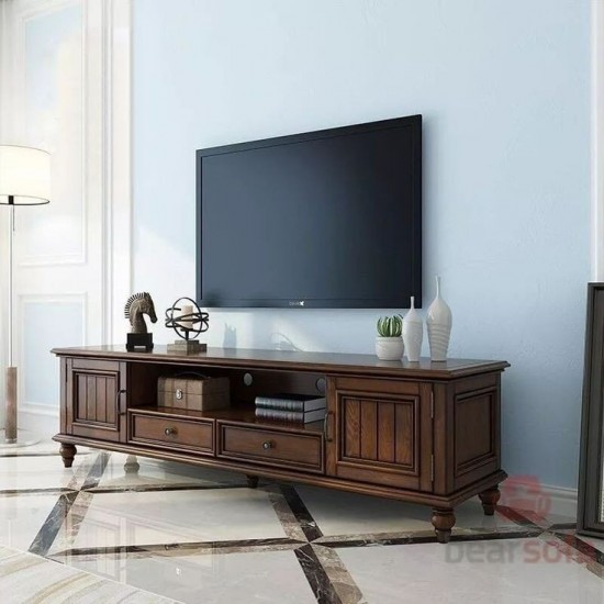 Masifart Tina Çekmeceli Masif Ağaç Plazma Tv Ünitesi