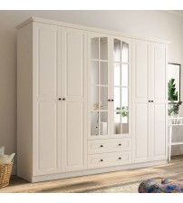 Beyaz Lake kapak Aynalı Gardrop MTÜL