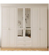 Beyaz Lake kapak Köşeli Aynalı Gardrop MTÜL