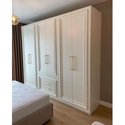 Beyaz Lake 6 Kapaklı Gardrop MTÜL