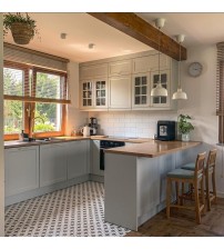 Klapalı Nardo Gri U Model Mutfak Dolabı mtül