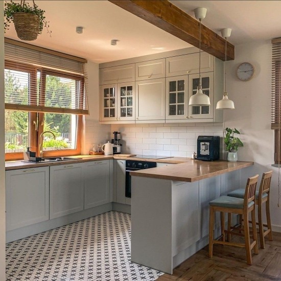 Klapalı Nardo Gri U Model Mutfak Dolabı mtül