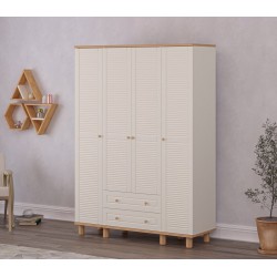 Lobut 4 Kapaklı Gardrop 2 Çekmeceli
