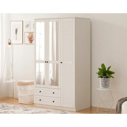 Myhome Aynalı 3 Kapaklı 2 Çekmeceli Gardrop