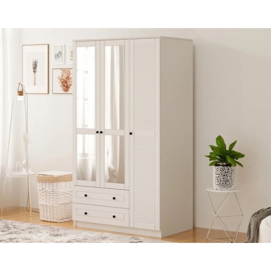 Myhome Aynalı 3 Kapaklı 2 Çekmeceli Gardrop