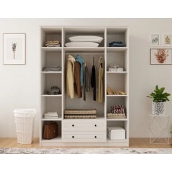 Myhome Aynalı 4 Kapaklı 2 Çekmeceli Gardrop