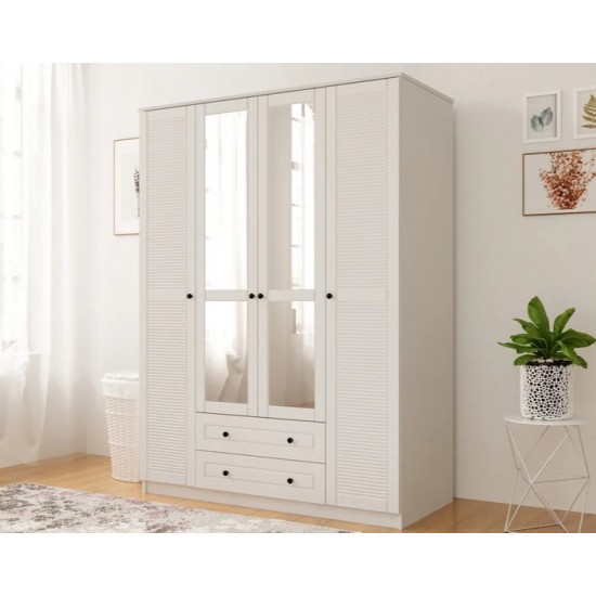 Myhome Aynalı 4 Kapaklı 2 Çekmeceli Gardrop